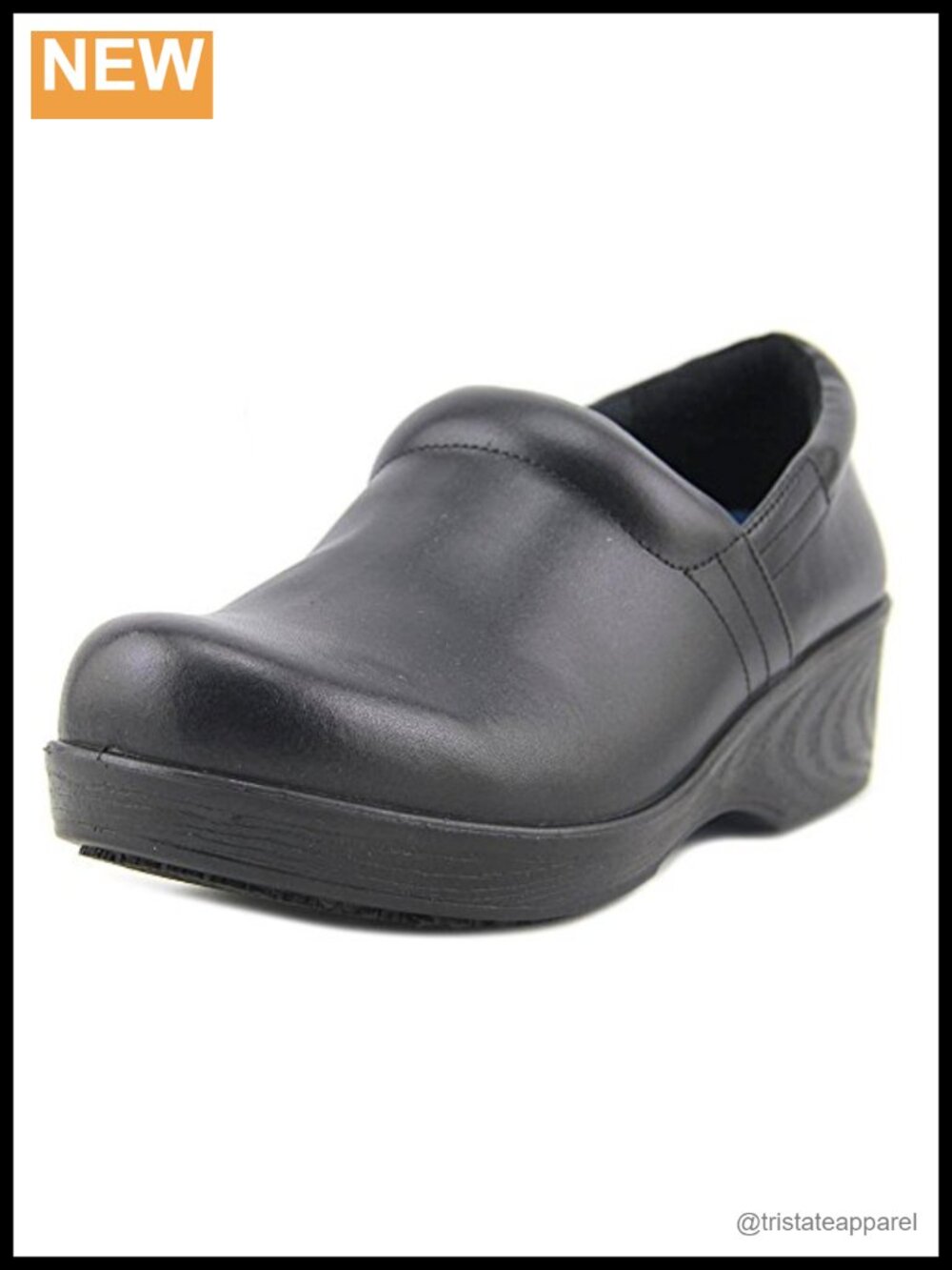 Womens Work Clog Slip Resistant Leather Platform 2 Inch